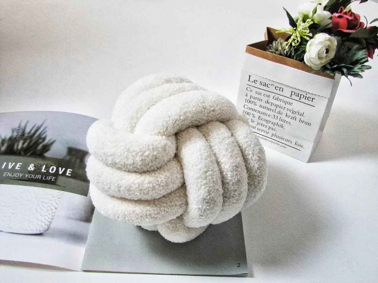 Triple Knot Cotton Fleece Pillow